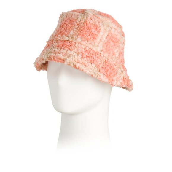 LULLA COLLECTION Peach Fuzzy Bucket Hat - Picture 1 of 2